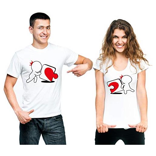 t-shirteria coppia t-shirt innamorati puzzle love valentine's day idea regalo per il tuo lui/la tua lei