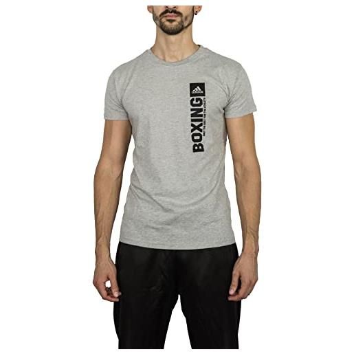 adidas community vertical t-shirt boxing, medium grey heather. Black, 164 unisex-bambini