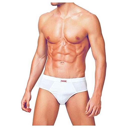 Primal slip uomo cotone elasticizzato, offerta 6 e 12 pezzi, mutande uomo intimo uomo traspirante art. 80232200 (6 pezzi bianco, 4)