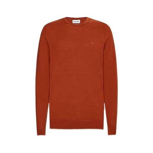 Calvin Klein Jeans calvin klein superior wool crew neck sweater k10k109474 maglioni, marrone (gingerbread brown), xl uomo