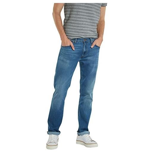 Wrangler greensboro jeans, blu (bright stroke 91q), 28w / 32l uomo