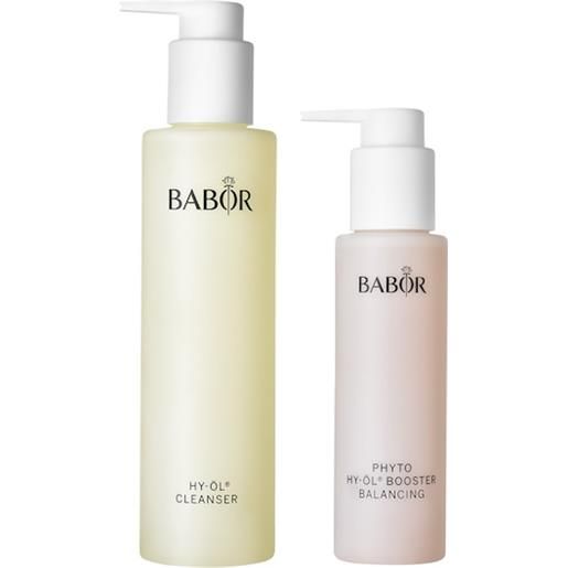 BABOR pulizia cleansing booster balancing set. Set regalo detergente hy-oil 200ml + phyto hy-oil booster balancing 100ml