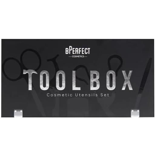 BPERFECT trucco accessori tool box set 1x piegaciglia + 1x pinzetta applicatrice per ciglia + 1x forbice + 1x pinzetta + 1x temperino doppio