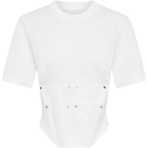 Dion Lee t-shirt con corsetto - bianco