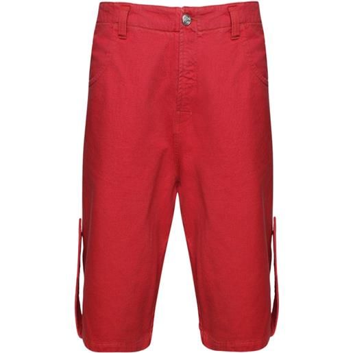 BLUEMARBLE shorts denim con decorazione - rosso