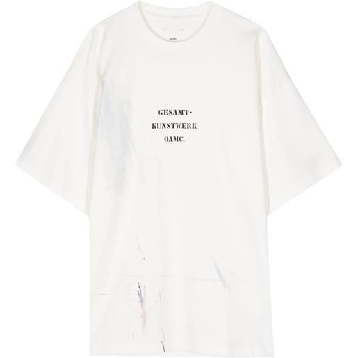 OAMC scribble organic cotton t-shirt - bianco