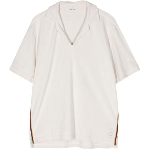 Paul Smith t-shirt con finiture a righe - bianco