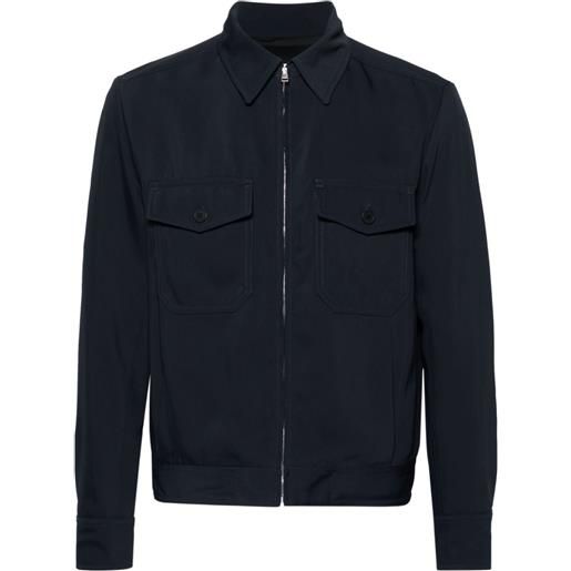 SANDRO giacca-camicia con zip - blu