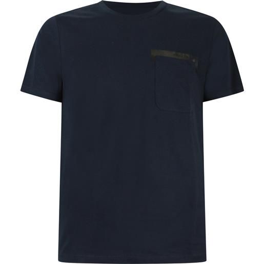 PEUTEREY t-shirt blu con mini logo per uomo