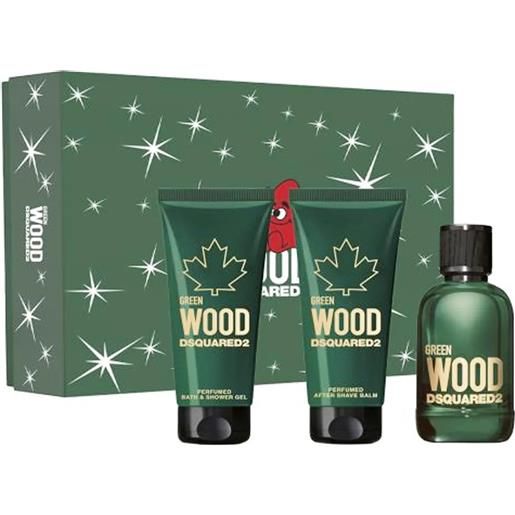 Dsquared2 green wood pour homme (m) set edt 100ml + sg 100ml + asb 100ml