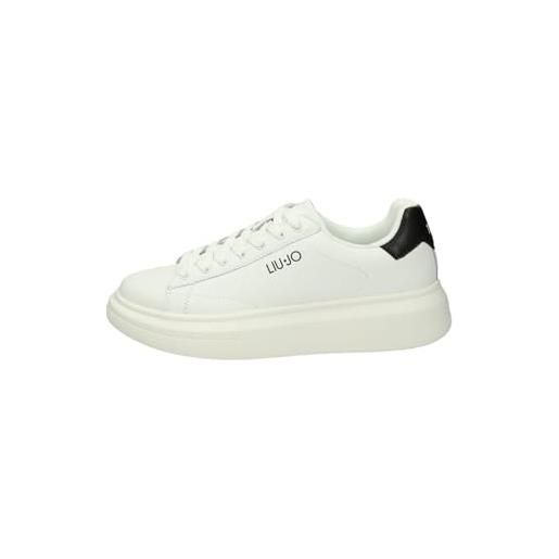 Liu Jo Jeans sneakers uomo liu-jo 7b4027px474 in pelle white/black modello casual. Una calzatura comoda adatta per tutte le occasioni. Primavera estate. Eu 44