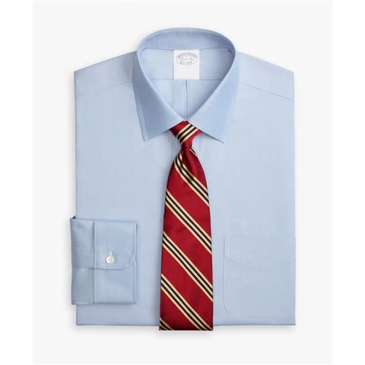 Brooks Brothers camicia azzurra con vestibilità tradizionale non-iron in cotone supima elasticizzato con collo ainsley blu chiaro