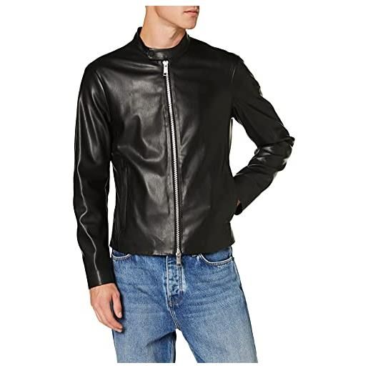 Armani Exchange eco-leather blouson bomber da uomo, nero (black 1200), l