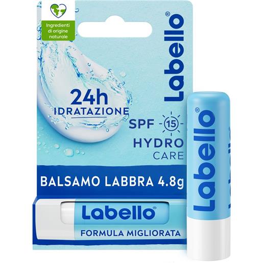 Labello hydro care spf15 4.8 g, burrocacao labbra idratante e protettivo con aloe vera spf 15 5,5 ml rossetto