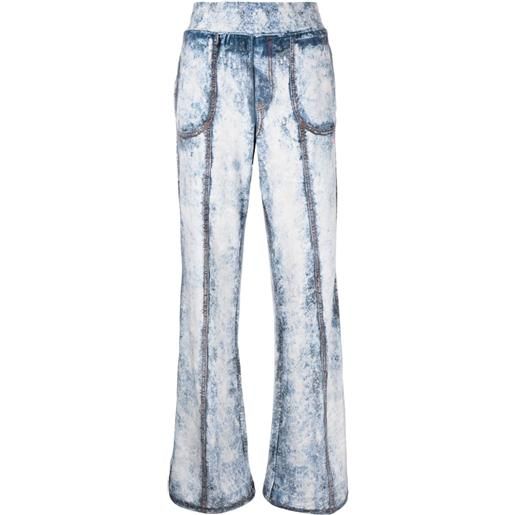 Diesel pantaloni p-ney con vita elasticizzata - blu