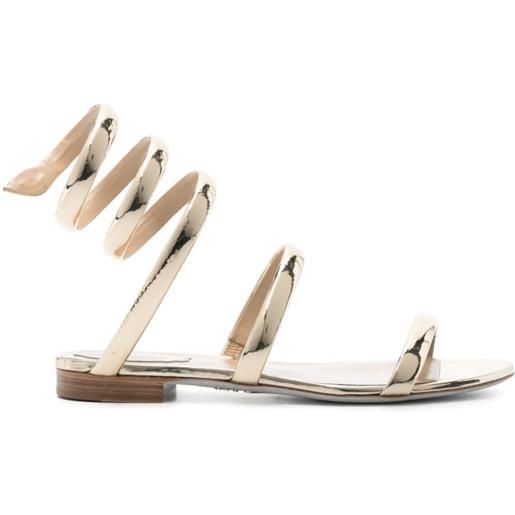 René Caovilla cleo mirrored sandals - oro