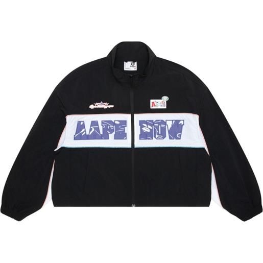 AAPE BY *A BATHING APE® giacca con applicazione logo - nero