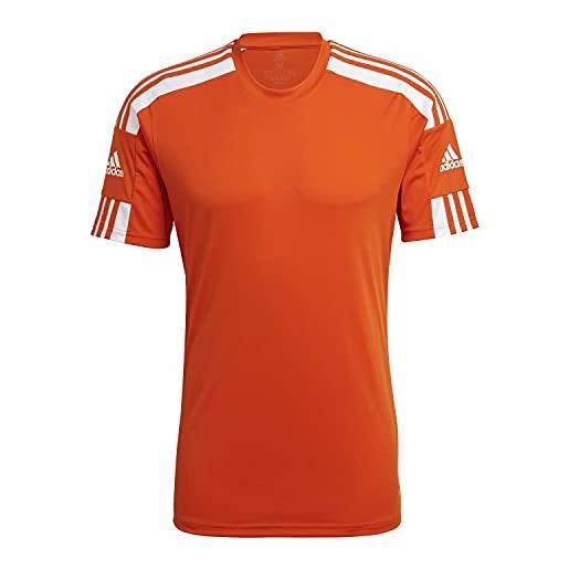 Adidas squad 21 jsy ss, t-shirt uomo, team orange/white, xs