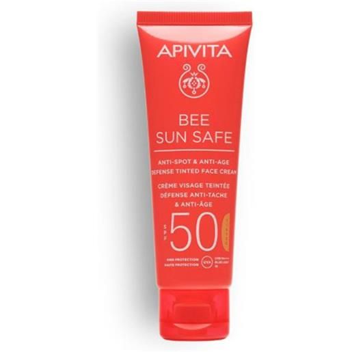 Apivita Sole apivita bee sun safe - anti spot & anti age crema viso colorata spf50, 50ml