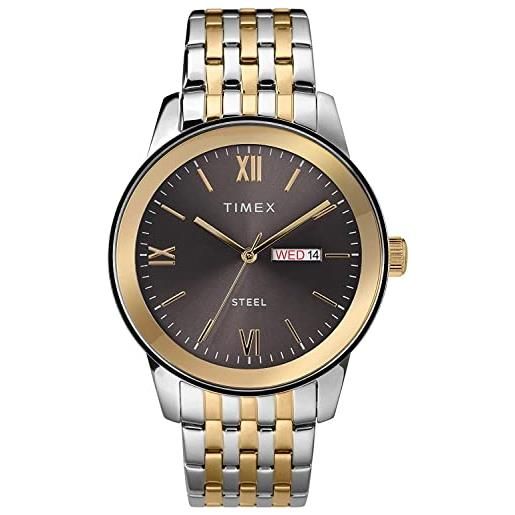 Timex orologio analogico al quarzo da uomo con cinturino in acciaio inossidabile tw2t50500
