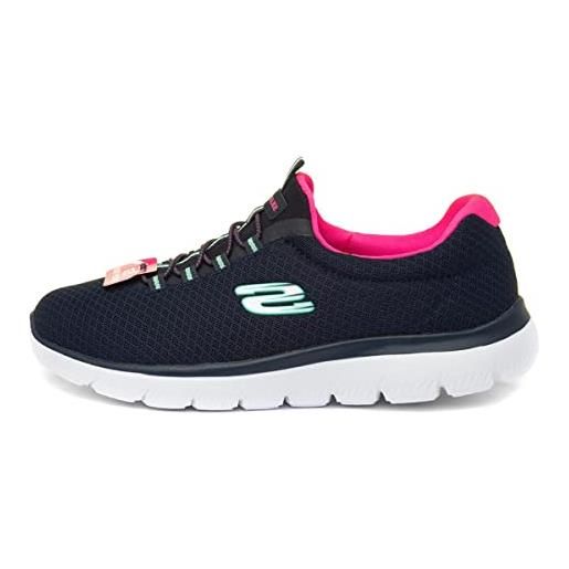 Skechers 12980-nvhp_39, scarpe da ginnastica basse donna, navy, 39 eu