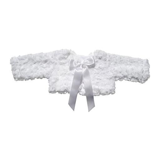 Deine-brautmode, bolero bianco per battesimo, giacca da bambina, bianco, 74 cm