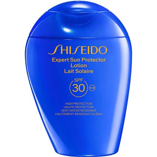 Shiseido expert sun protector lotion spf30 150 ml lozione protettiva, si rafforza con acqua e colore - spf30