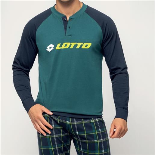Lotto pigiama da uomo serafino in cotone lp1146 lotto homewear