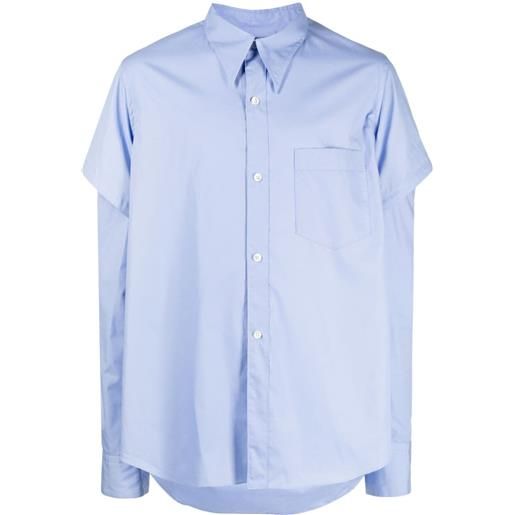 Bed J.W. Ford camicia con maniche a doppio strato - blu