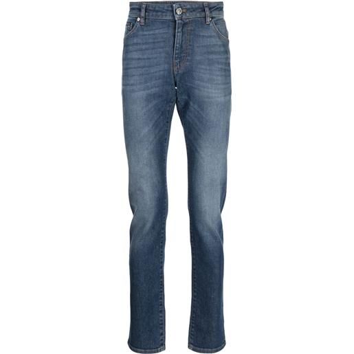 PT Torino jeans slim con effetto schiarito - blu