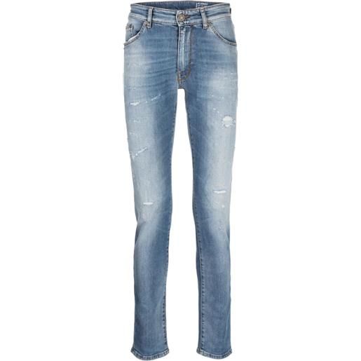 PT Torino jeans con effetto schiarito - blu