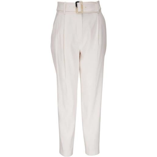 Veronica Beard pantaloni affusolati con cintura - bianco