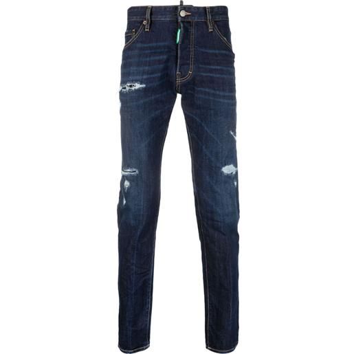 Dsquared2 jeans slim a vita bassa - blu