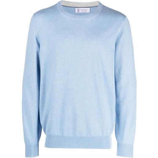Brunello Cucinelli maglione girocollo - blu