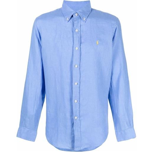 Polo Ralph Lauren camicia con logo - blu