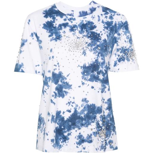DES PHEMMES t-shirt con decorazione di cristalli - bianco