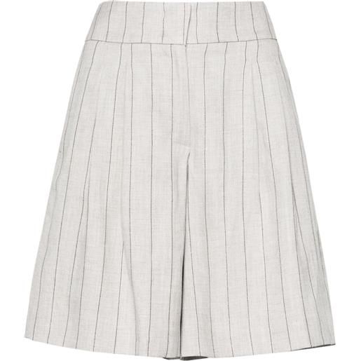 Peserico shorts con pieghe - grigio