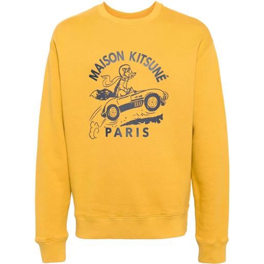 Maison Kitsuné felpa racing fox - giallo