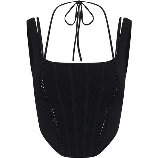 Dion Lee corset halterneck top - nero