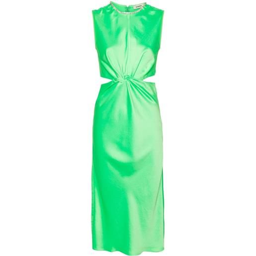 SANDRO rhinestone-embellished midi dress - verde
