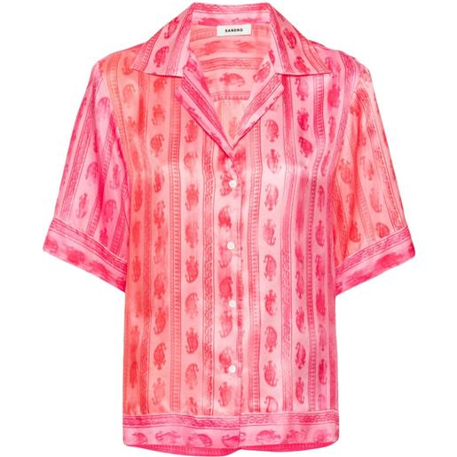 SANDRO camicia con stampa - rosa