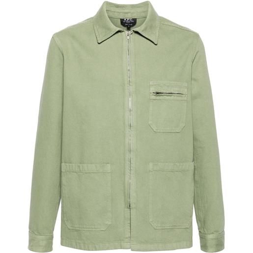 A.P.C. giacca-camicia connor - verde
