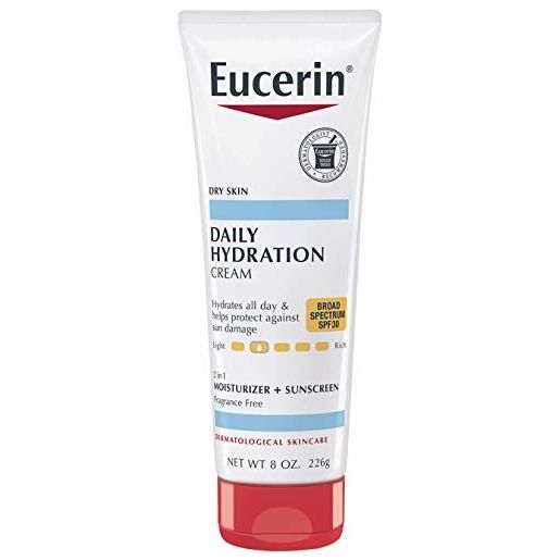 Eucerin daily hydration broad spectrum spf 30 body cream, 8.0 ounce