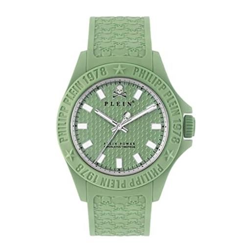 Philipp Plein - orologio analogico al quarzo plein power, verde