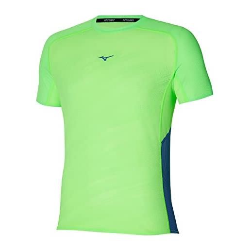 Mizuno maglietta aero t-shirt, maui blu, m uomo