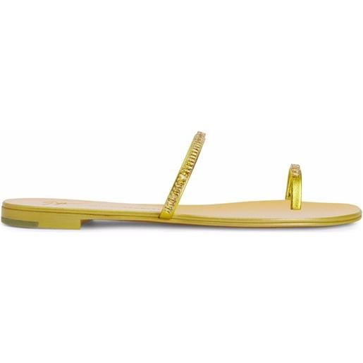 Giuseppe Zanotti sandali con suola piatta colorful - giallo