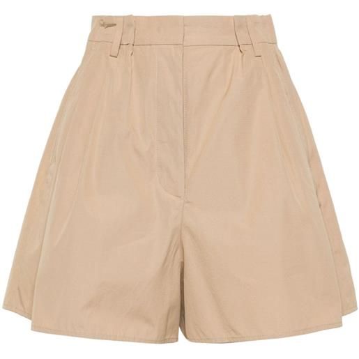 Prada high-waist cotton shorts - toni neutri