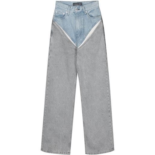 Y/Project jeans con dettaglio cut-out - blu