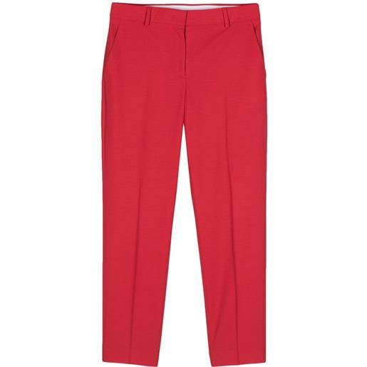 Paul Smith pantaloni affusolati con pieghe - rosso