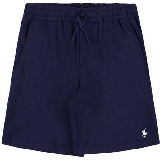 RALPH LAUREN shorts in felpa con ricamo logo